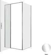 Душевой уголок Allen Brau Priority 100x80 3.31028.00+3.31040.00 цвет профиля Хром стекло прозрачное-3