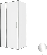 Душевой уголок Allen Brau Priority 100x80 3.31028.00+3.31040.00 цвет профиля Хром стекло прозрачное-4