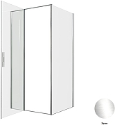 Душевой уголок Allen Brau Priority 100x90 3.31028.00+3.31043.00 цвет профиля Хром стекло прозрачное-3