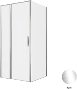Душевой уголок Allen Brau Priority 100x90 3.31028.00+3.31043.00 цвет профиля Хром стекло прозрачное-4