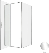 Душевой уголок Allen Brau Priority 100x100 3.31028.00+3.31046.00 цвет профиля Хром стекло прозрачное-2