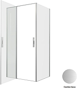 Душевой уголок Allen Brau Priority 100x80 3.31029.BA+3.31041.BA цвет профиля Серебро браш стекло прозрачное-2