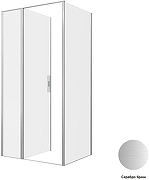 Душевой уголок Allen Brau Priority 100x80 3.31029.BA+3.31041.BA цвет профиля Серебро браш стекло прозрачное-3