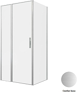 Душевой уголок Allen Brau Priority 100x90 3.31029.BA+3.31044.BA цвет профиля Серебро браш стекло прозрачное