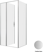 Душевой уголок Allen Brau Priority 100x90 3.31029.BA+3.31044.BA цвет профиля Серебро браш стекло прозрачное-2