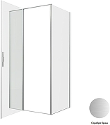 Душевой уголок Allen Brau Priority 100x90 3.31029.BA+3.31044.BA цвет профиля Серебро браш стекло прозрачное-3