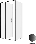 Душевой уголок Allen Brau Priority 100x80 3.31030.BBA+3.31042.BBA цвет профиля Черный браш стекло прозрачное-2