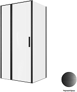 Душевой уголок Allen Brau Priority 100x80 3.31030.BBA+3.31042.BBA цвет профиля Черный браш стекло прозрачное-4