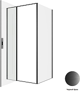 Душевой уголок Allen Brau Priority 100x90 3.31030.BBA+3.31045.BBA цвет профиля Черный браш стекло прозрачное-3