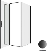 Душевой уголок Allen Brau Priority 100x100 3.31030.BBA+3.31048.BBA цвет профиля Черный браш стекло прозрачное-2