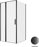 Душевой уголок Allen Brau Priority 100x100 3.31030.BBA+3.31048.BBA цвет профиля Черный браш стекло прозрачное-4