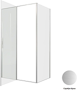 Душевой уголок Allen Brau Priority 120x80 3.31032.BA+3.31041.BA цвет профиля Серебро браш стекло прозрачное-2
