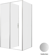 Душевой уголок Allen Brau Priority 120x90 3.31032.BA+3.31044.BA цвет профиля Серебро браш стекло прозрачное-2