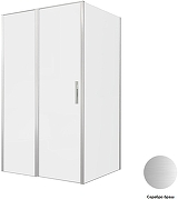 Душевой уголок Allen Brau Priority 120x100 3.31032.BA+3.31047.BA цвет профиля Серебро браш стекло прозрачное-4