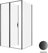 Душевой уголок Allen Brau Priority 120x80 3.31033.BBA+3.31042.BBA цвет профиля Черный браш стекло прозрачное-2