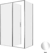 Душевой уголок Allen Brau Priority 140x80 3.31034.00+3.31040.00 цвет профиля Хром стекло прозрачное-2