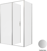Душевой уголок Allen Brau Priority 140x80 3.31035.BA+3.31041.BA цвет профиля Серебро браш стекло прозрачное-2