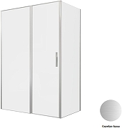 Душевой уголок Allen Brau Priority 140x80 3.31035.BA+3.31041.BA цвет профиля Серебро браш стекло прозрачное-4
