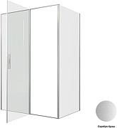 Душевой уголок Allen Brau Priority 140x90 3.31035.BA+3.31044.BA цвет профиля Серебро браш стекло прозрачное-3
