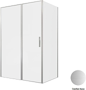 Душевой уголок Allen Brau Priority 140x90 3.31035.BA+3.31044.BA цвет профиля Серебро браш стекло прозрачное-4