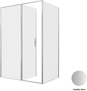 Душевой уголок Allen Brau Priority 140x100 3.31035.BA+3.31047.BA цвет профиля Серебро браш стекло прозрачное-2