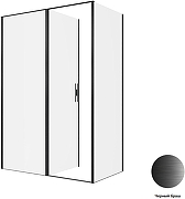 Душевой уголок Allen Brau Priority 140x80 3.31036.BBA+3.31042.BBA цвет профиля Черный браш стекло прозрачное-2