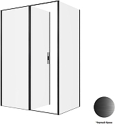 Душевой уголок Allen Brau Priority 140x90 3.31036.BBA+3.31045.BBA цвет профиля Черный браш стекло прозрачное-2
