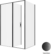 Душевой уголок Allen Brau Priority 140x100 3.31036.BBA+3.31048.BBA цвет профиля Черный браш стекло прозрачное-2