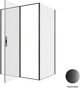 Душевой уголок Allen Brau Priority 140x100 3.31036.BBA+3.31048.BBA цвет профиля Черный браш стекло прозрачное-3