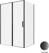 Душевой уголок Allen Brau Priority 140x100 3.31036.BBA+3.31048.BBA цвет профиля Черный браш стекло прозрачное-4