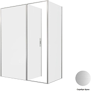 Душевой уголок Allen Brau Priority 160x80 3.31038.BA+3.31041.BA цвет профиля Серебро браш стекло прозрачное-2