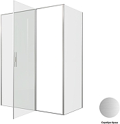 Душевой уголок Allen Brau Priority 160x80 3.31038.BA+3.31041.BA цвет профиля Серебро браш стекло прозрачное-3