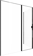Душевой уголок Allen Brau Priority 160x80 3.31039.BBA+3.31042.BBA цвет профиля Черный браш стекло прозрачное