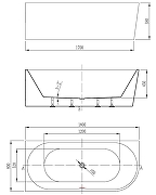 Акриловая ванна Vincea 180х80 VBT-402-1800L цвет Белый-4
