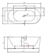Акриловая ванна Vincea 160х75 VBT-402-1600R цвет Белый-4
