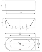 Акриловая ванна Vincea 180х80 VBT-402-1800R цвет Белый-4