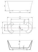 Акриловая ванна Vincea 150х75 VBT-421-1500 цвет Белый-3