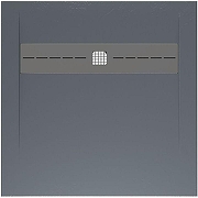 Душевой поддон из искусственного камня Allen Brau Infinity 90x90 8.21001-BGM цвет Синий+Серый