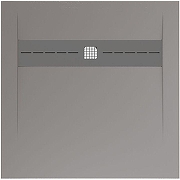 Душевой поддон из искусственного камня Allen Brau Infinity 90x90 8.21001-PGM цвет Серый