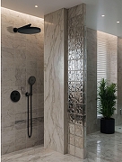 Душевая система AltroBagno Bilancia 040416 MB с термостатом цвет Черный матовый-3