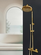 Душевая система AltroBagno Costanza 0302 Or с термостатом цвет Золото-1