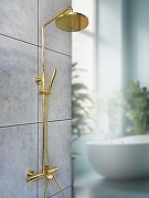Душевая система AltroBagno Costanza 030419 Or с термостатом цвет Золото-1