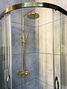 Душевая система AltroBagno Costanza 030419 Or с термостатом цвет Золото-5