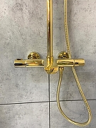 Душевая система AltroBagno Costanza 030419 Or с термостатом цвет Золото-6