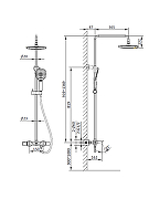 Душевая система AltroBagno Diretto 030413 Bi с термостатом цвет Белый-7