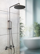 Душевая система AltroBagno Intento 030421 GrNe с термостатом цвет Серый Черный-1
