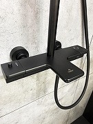 Душевая система AltroBagno Lamberto 030417 MB с термостатом цвет Черный матовый-5