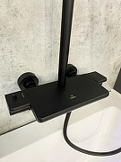 Душевая система AltroBagno Lamberto 030418 MB с термостатом цвет Черный матовый-2