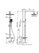 Душевая система AltroBagno Lamberto 030418 MB с термостатом цвет Черный матовый-7