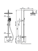 Душевая система AltroBagno Lamberto 030426 GM с термостатом цвет Оружейная сталь-8